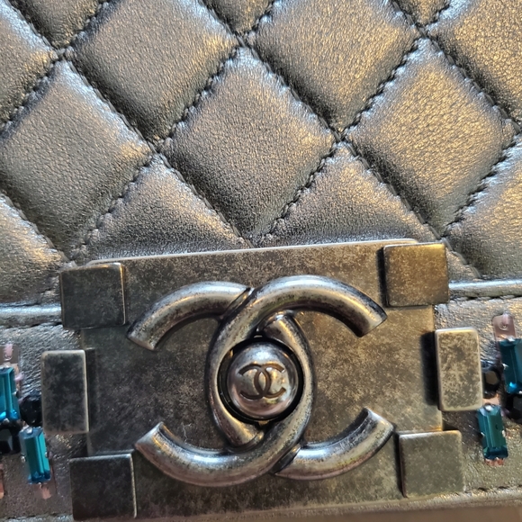 Chanel Boy Bag Silver Chain authentic rare bag - Picture 4 of 10